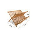 Escorredor de Louça Bambu Dobrável com 11 e 14 Divisórias Casa Splendida