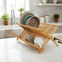 Escorredor de Louça Bambu Dobrável com 11 e 14 Divisórias Casa Splendida
