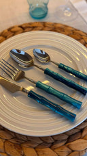 Faqueiro Inox Palais Azure 24 Peças Casa Splendida