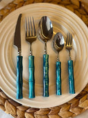 Faqueiro Inox Palais Azure 30 Peças Casa Splendida