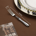 Garfo de sobremesa do Faqueiro Inox Royal Classic 30 Peças Casa Splendida com design clássico e polimento espelhado