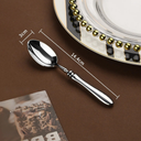 Colher de sobremesa do Faqueiro Inox Royal Classic 30 Peças Casa Splendida com design clássico e polimento espelhado