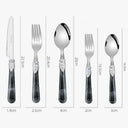 Faqueiro Inox Marfim Ébano Tamanhos 