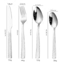 Jogo de talheres luxo com 24 peças em inox dourado e prateado – durabilidade, elegância e design moderno para compor mesas memoráveis.