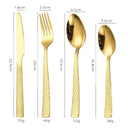 Jogo de talheres luxo com 24 peças em inox dourado e prateado – durabilidade, elegância e design moderno para compor mesas memoráveis.