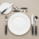 Faqueiro Inox Noir Heritage 24 Peças Preto Casa Splendida