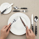 Faqueiro Inox Noir Heritage 24 Peças Preto Casa Splendida