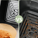 Forma redonda para air fryer sem sujeira – uso único e fácil descarte