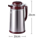 Medidas da Garrafa Térmica Inox Mogno Vermelho para Café Luxo Cristallo 1300ml Casa Splendida (28cm x 16cm)