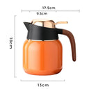 Garrafa Térmica Luxo Valenza para Café e Chá 1L Laranja Casa Splendida com suas medidas