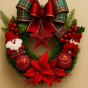 Guirlanda de Natal Luxo Papai Noel Vermelha 40cm Casa Splendida