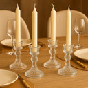 Kit 4 Castiçais de Vela de Vidro Premium – Casa Splendida