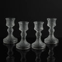 Kit 4 Castiçais de Vela de Vidro Premium – Casa Splendida