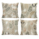 Kit 4 Capas de Almofada Decorativas Coelhinhos da Primavera Casa Splendida