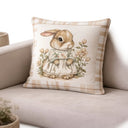 Kit 4 Capas de Almofada Páscoa Coelhos Floral
