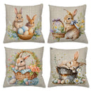 Capas de almofada de Páscoa coelhos modern em sofá decorado