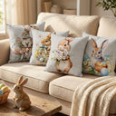 Kit 4 capas de almofada de Páscoa coelhos modern Casa Splendida