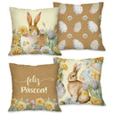 4 Capas de Almofada de Páscoa 45x45 Decorativas Premium Casa Splendida