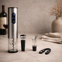 Kit Abridor de Vinho Elétrico Automático com Caixa Presenteável 4 Peças Casa Splendida