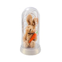 Luminária de Páscoa Coelho em Redoma Branco Pérola