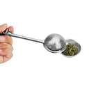 Infusor de chá com cabo e esfera perfurada em inox, tipo pinça, prático e reutilizável – Casa Splendida