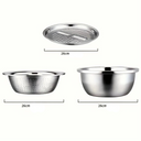 Conjunto Tigela Fatiadora 3 em 1 Inox Casa Splendida