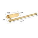 Suporte de rolo de papel dourado montado na cozinha