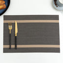 Jogo Americano PVC Luxo Fio Dourado Casa Splendida