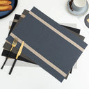 Jogo Americano PVC Luxo Fio Dourado Casa Splendida