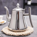 Chaleira inox prata com infusor removível para chá solto Casa Splendida