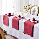 Guardanapo de cetim vinho 30x30cm para decoração de mesa luxuosa
