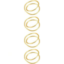 Porta‑guardanapo de metal dourado minimalista, anel duplo em mesa posta – Casa Splendida.

