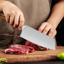 Facas japonesas Santoku Chef e Cleaver afiadas e resistentes