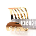 Porta-guardanapos metálicos dourados com acabamento eletroplated e design elegante para mesa posta de eventos e uso diário