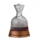 Decanter de Vinho em Cristal com Base de Madeira 1100ml Casa Splendida