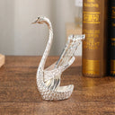 Conjunto cisne prata com 6 colheres em inox para café