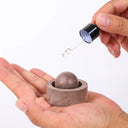 difusor de óleo essencial em madeira nogueira com esfera removível para aromaterapia