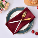 Guardanapo de cetim vinho 30x30cm para decoração de mesa luxuosa
