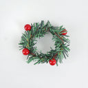 Porta-guardanapo natalino em formato de guirlanda com frutinhas vermelhas e ramos verdes – Casa Splendida, ideal para ceia de Natal.

