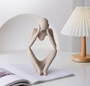 Estátua abstrata O Pensador em resina premium para decoração elegante e moderna de interiores