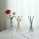 difusor aromático de vidro transparente e cinza 145ml, design minimalista para decoração e aromaterapia