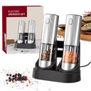 Moedor elétrico de sal e pimenta inox 190ml com luz LED e ajuste de moagem – recarregável via USB-C
