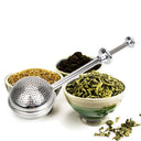 Infusor de chá com cabo e esfera perfurada em inox, tipo pinça, prático e reutilizável – Casa Splendida