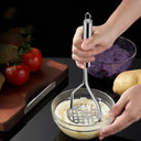 amassador de batatas em aço inox 25,3 cm com base de malha 8 cm – Casa Splendida