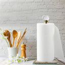 Suporte de papel toalha luxo com haste decorada em cristais