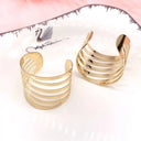 Porta-guardanapos metálicos dourados com acabamento eletroplated e design elegante para mesa posta de eventos e uso diário