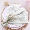 Guardanapo de gaze algodão branco 30x30cm para eventos e casamentos
