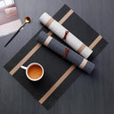 Jogo Americano PVC Luxo Fio Dourado Casa Splendida