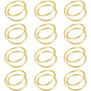 Porta‑guardanapo de metal dourado minimalista, anel duplo em mesa posta – Casa Splendida.

