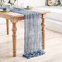 Caminho de mesa de gaze cheesecloth estilo rústico-elegante para decoração de casamentos, festas e mesa posta – Casa Splendida